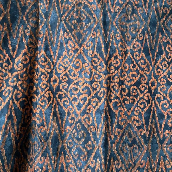 PERUVIAN CONNECTION 100% Pima Cotton Navy and Copper Batik Maxi Sundress… - Picture 10 of 10